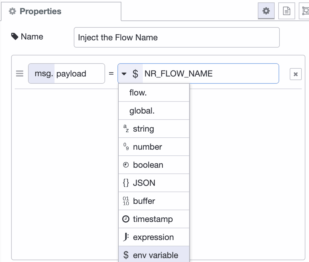 Using an environment variable in Node-RED Using an environment variable in Node-RED